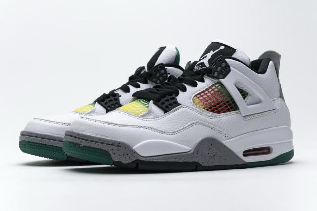 ［plus-size shoes]Air Jordαn 4's Retro Lucid Green Rasta (W) AQ9129-100