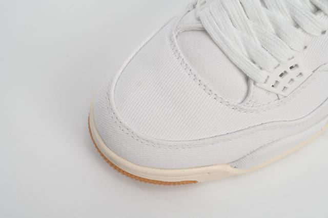 ［plus-size shoes]Levis x Air Jordαn 4's White AO2571-100