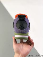 Jordαn 4's Green and Purple Colorblock Basketball Shoes