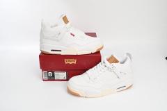 ［plus-size shoes]Levis x Air Jordαn 4's White AO2571-100