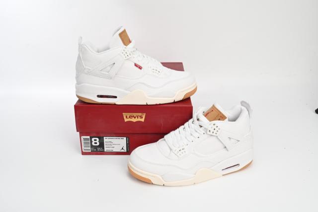 ［plus-size shoes]Levis x Air Jordαn 4's White AO2571-100