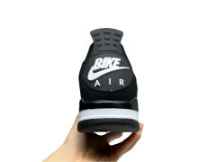 [plus-size shoes]1:1 quality version 27999153 Nigel Sylvester x Jordαn 4's OG  black by black BIKE