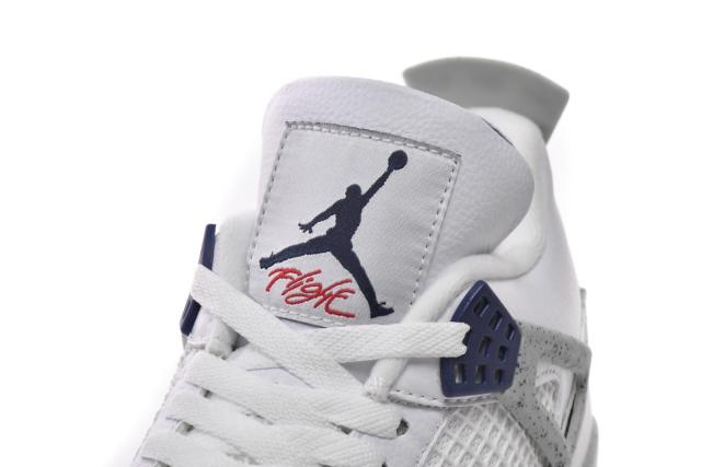 ［plus-size shoes]Jordαn 4's Retro White Midnight Navy DH6927-140