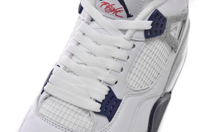 ［plus-size shoes]Jordαn 4's Retro White Midnight Navy DH6927-140