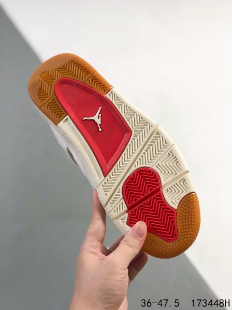 Jordαn 4's Levi's co-branded mid-top canvas retro basketball shoes 3 colors