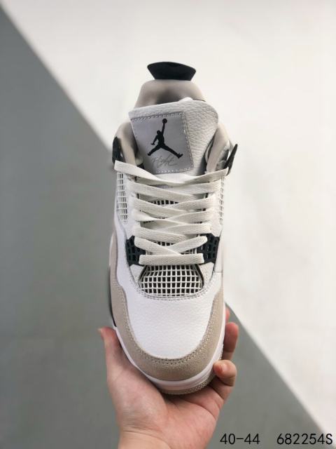 Jordαn 4's Khaki Colorblocking Breathable White Shoes