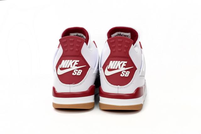 ［plus-size shoes]N SB x Air Jordαn 4's White Red DR5415-160