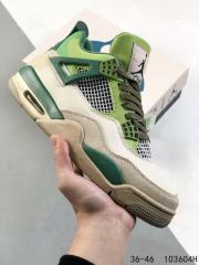 Generation 4 Gradient Green Beige Basketball Shoes