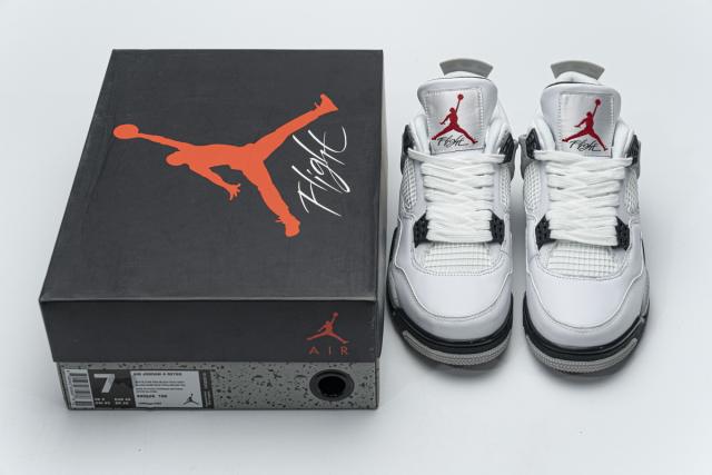 ［plus-size shoes]Air Jordαn 4's Retro White Cement (2016) 840606-192