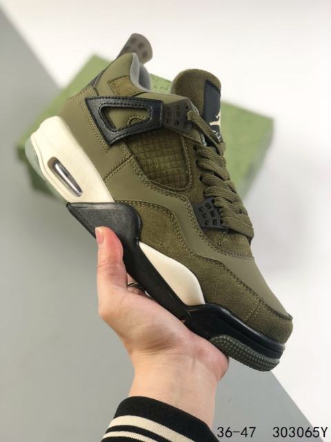 Jordαn 4's Army Green Basketball Shoes