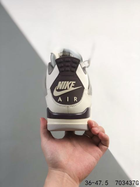 Jordαn 4's Cement White Air Cushion Basketball Shoes