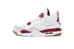［plus-size shoes]N SB x Air Jordαn 4's White Red DR5415-160