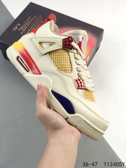 Jordαn 4's Rainbow Colorblock Basketball Shoes