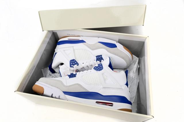 ［plus-size shoes]N SB x Air Jordαn 4's  Sapphire  Sapphire Blue DR5415-140
