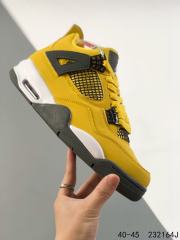 Jordαn 4's Retro Yellow Air Cushioned Basketball Shoes