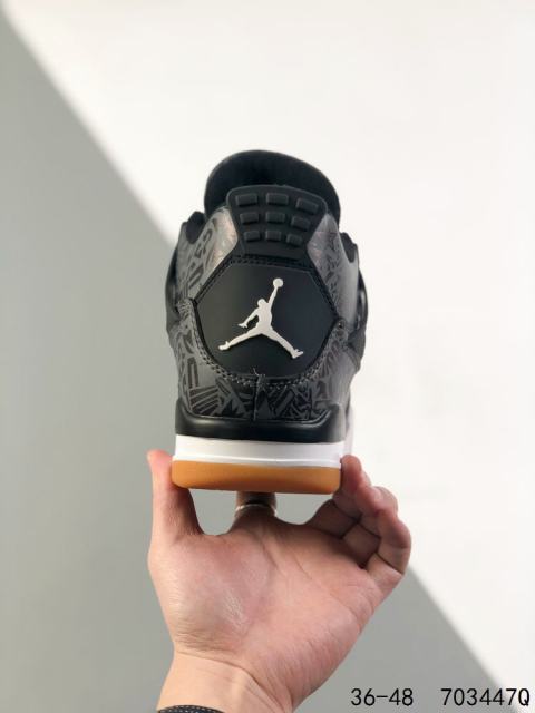 Jordαn 4's Dark Floral Air Cushioned Basketball Shoes