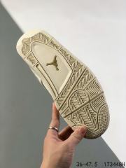 Jordαn 4's Beige and Gold Athletic Basketball Shoes