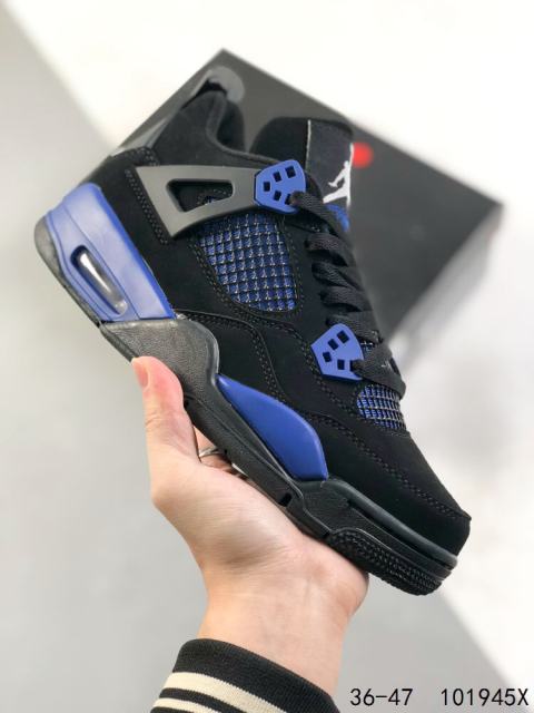 Jordαn 4's Midnight Blue Colorblock Basketball Shoes 2 colors