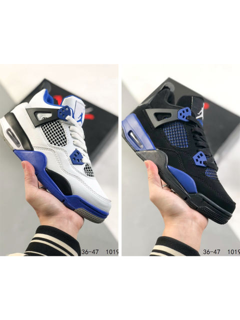 Jordαn 4's Midnight Blue Colorblock Basketball Shoes 2 colors