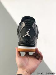 Jordαn 4's Dark Floral Air Cushioned Basketball Shoes