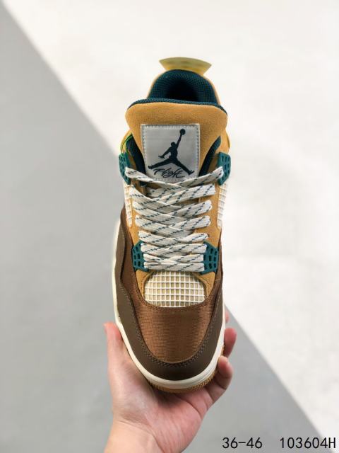 Jordαn 4's Light Brown White Retro Basketball Shoes