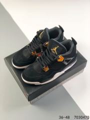 Jordαn 4's Black and Yellow Basketball Shoes