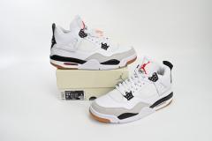［plus-size shoes]N SB x Air Jordαn 4's Retro White Black DR5415-100
