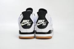 ［plus-size shoes]N SB x Air Jordαn 4's Retro White Black DR5415-100