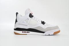 ［plus-size shoes]N SB x Air Jordαn 4's Retro White Black DR5415-100
