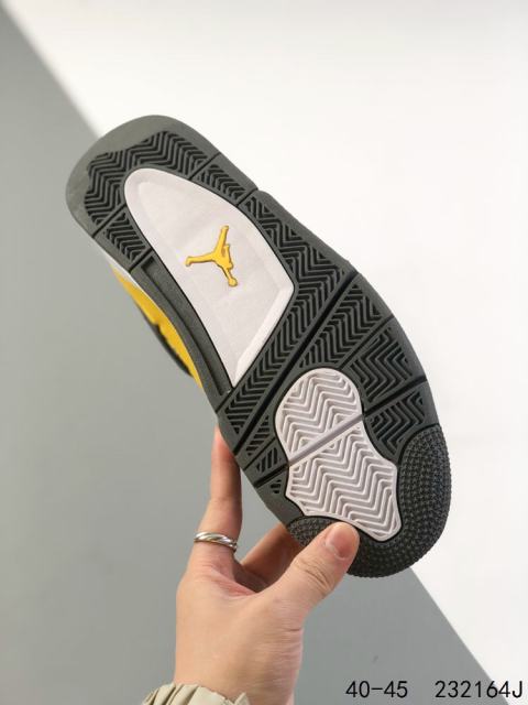 Jordαn 4's Retro Yellow Air Cushioned Basketball Shoes