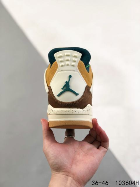 Jordαn 4's Light Brown White Retro Basketball Shoes
