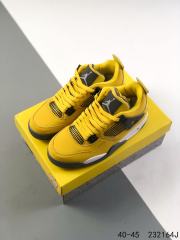 Jordαn 4's Retro Yellow Air Cushioned Basketball Shoes