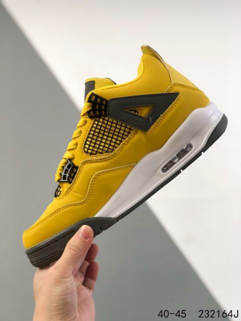 Jordαn 4's Retro Yellow Air Cushioned Basketball Shoes