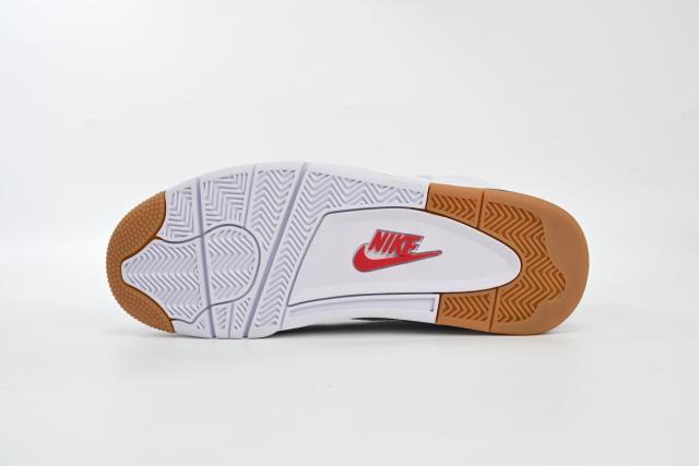 ［plus-size shoes]N SB x Air Jordαn 4's Retro White Black DR5415-100