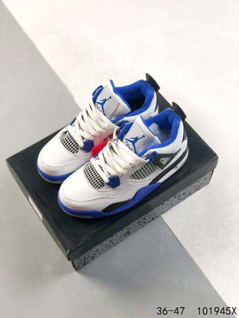 Jordαn 4's Midnight Blue Colorblock Basketball Shoes 2 colors
