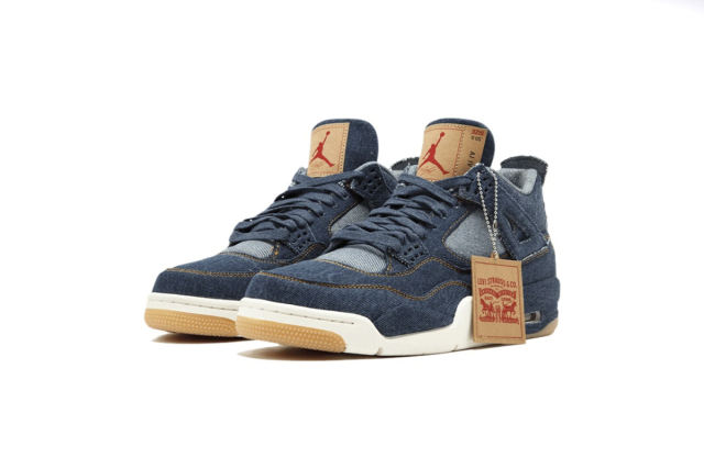 ［plus-size shoes]Jordαn 4's Retro Levi's Denim AO2571-401