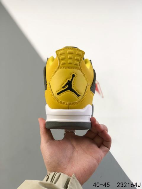 Jordαn 4's Retro Yellow Air Cushioned Basketball Shoes
