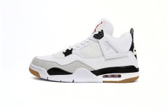 ［plus-size shoes]N SB x Air Jordαn 4's Retro White Black DR5415-100