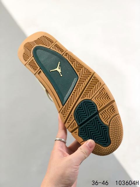 Jordαn 4's Light Brown White Retro Basketball Shoes