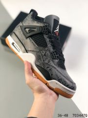 Jordαn 4's Dark Floral Air Cushioned Basketball Shoes