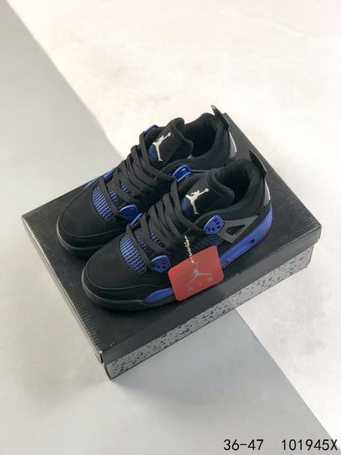 Jordαn 4's Midnight Blue Colorblock Basketball Shoes 2 colors