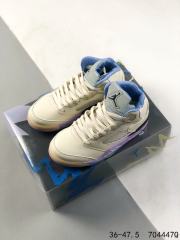 Jordαn 5's White and Purple Basketball Shoes