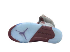 [plus-size shoes] Jordαn 5's 28118291 Burgundy Gray Basketball Shoes