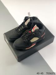 Jordαn 5's Black High Top Basketball Shoes