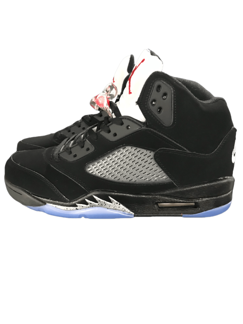 Jordαn 5's Black Silver Cicada High Top Basketball Shoes