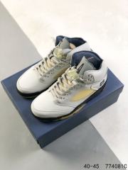 Jordαn 5's Leather & Quilted Suede Basketball Shoes 2 colors