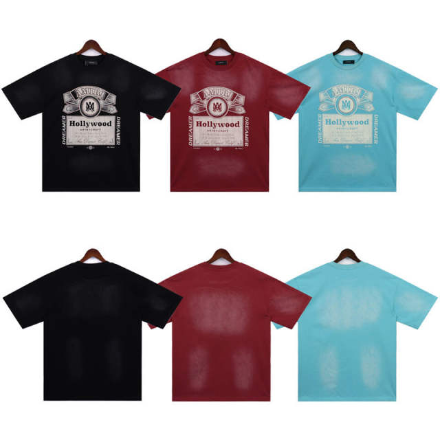 24SS HOLLYWOOD T-Shirt Black Blue Red