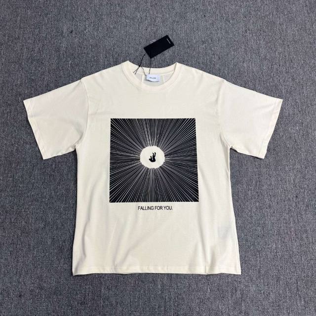 Rhude Falling For You T-Shirts (Black Beige White)