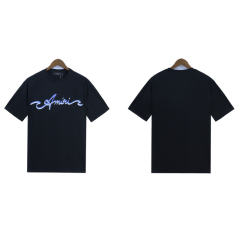 Flexible Blue Fonts T-Shirt Black White