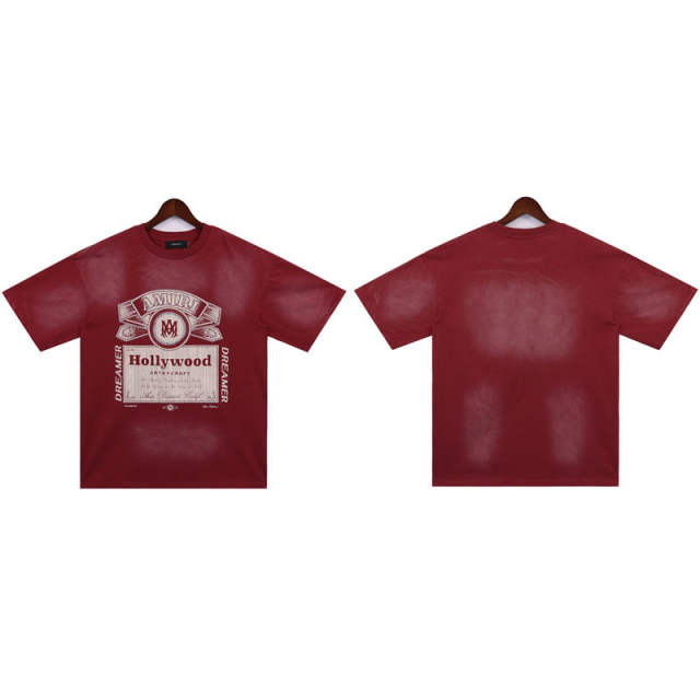 24SS HOLLYWOOD T-Shirt Black Blue Red